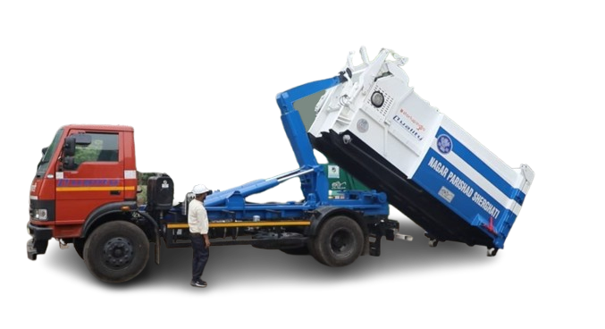 Portable Compactor with Hook Loader